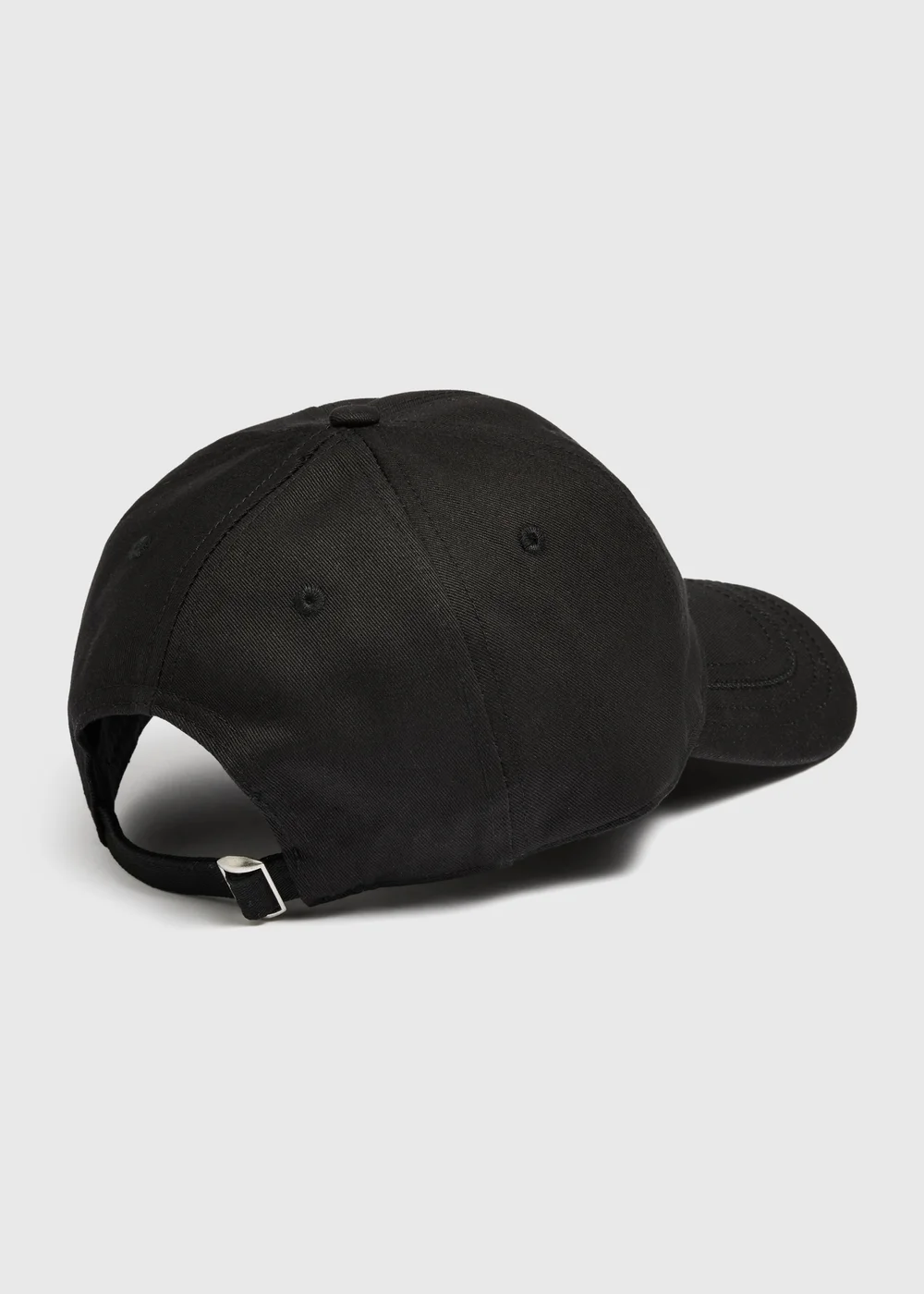 Black Cotton Cap - One Size Image 2
