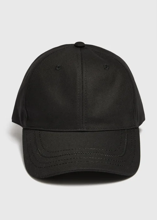 Black Cotton Cap - One Size Image 1
