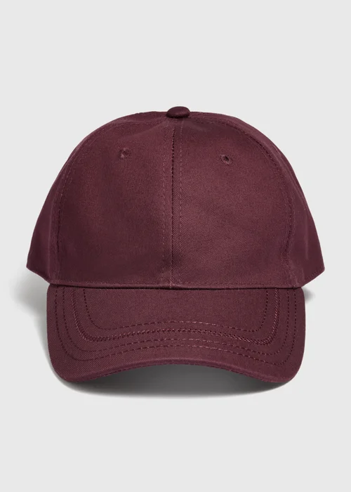 Burgundy Cotton Cap - One Size Image 1
