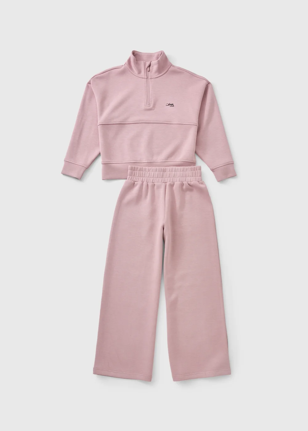 Girls Pink Sports Funnel Neck Top & Jogging Bottoms Set (7-15yrs) - 14 Yrs Image 1