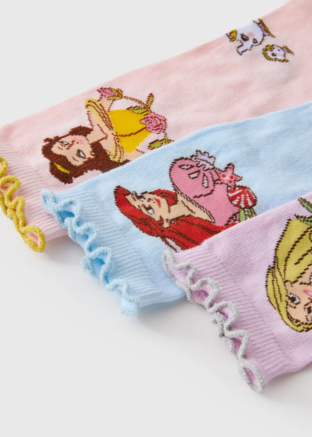 3 Pack Disney Princess Multicolour Socks (Younger 6-Older 6.5) - 9-12 Image 2