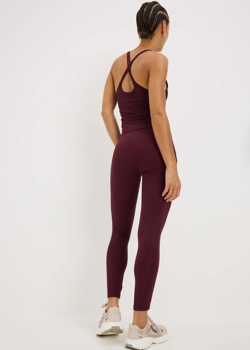 Souluxe Burgundy Long Length Gym Leggings - 6 Image 3