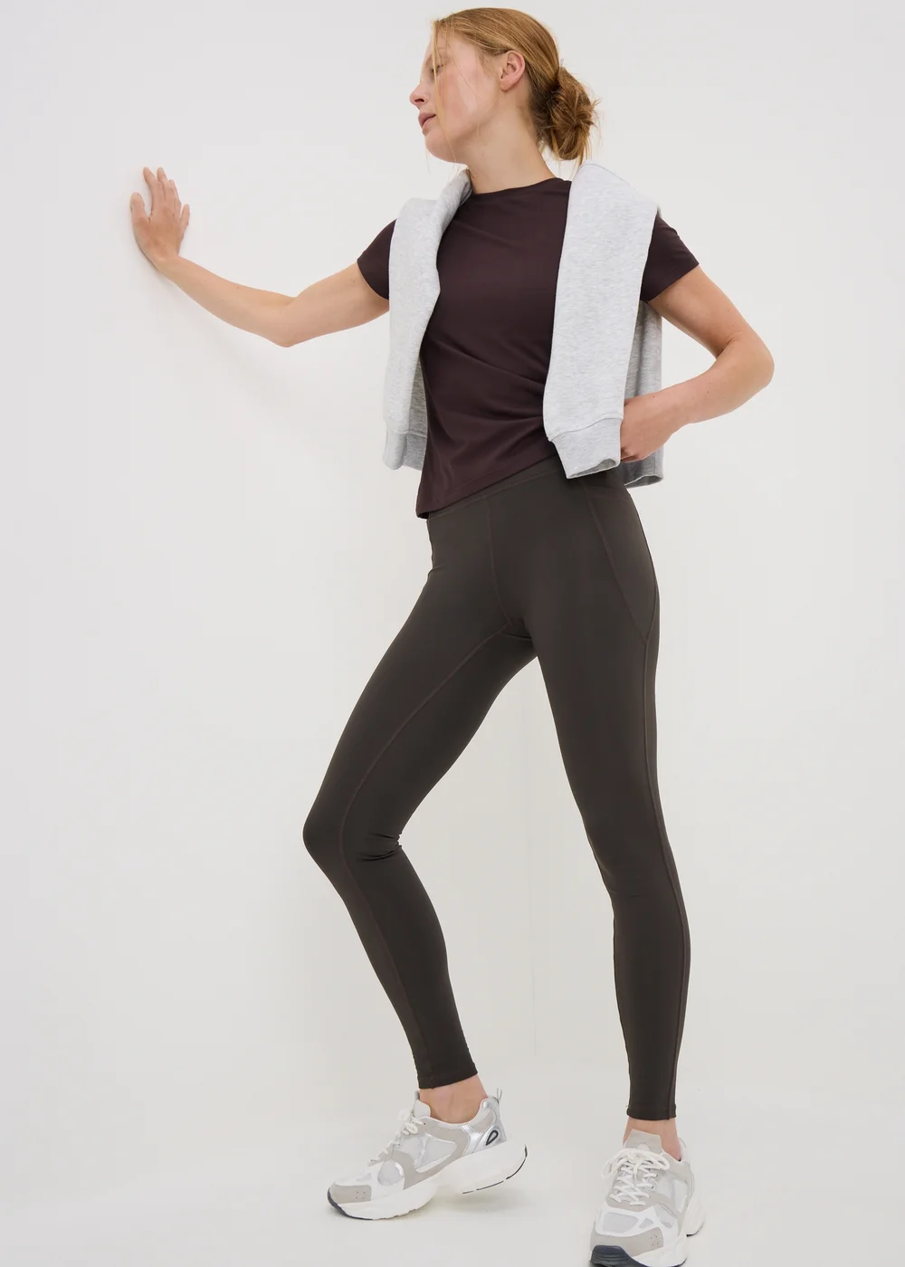 Souluxe Brown Long Length Gym Leggings - 6 Image 2