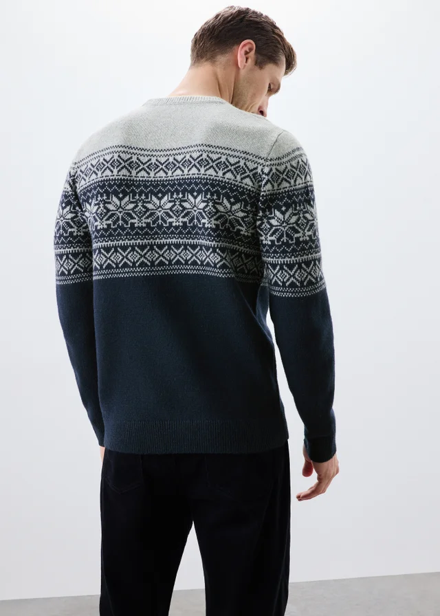 Lincoln Navy Christmas Crew Neck Jumper