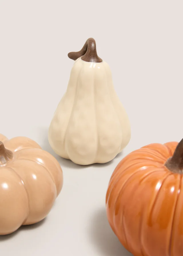 3 Pack Orange Mini Pumpkin Ornaments
