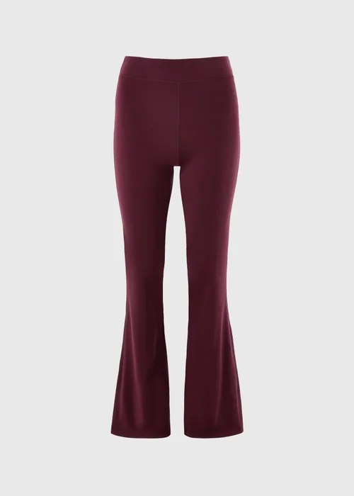 Souluxe Burgundy Slim Flared Gym Leggings - 6 Image 4