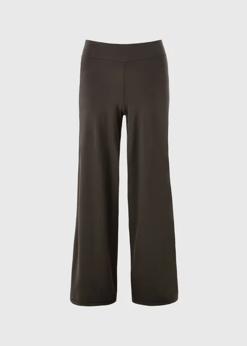 Souluxe Chocolate Brown Wide Leg Gym Leggings - 6 Image 4