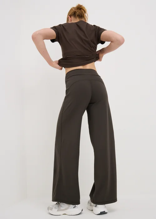 Souluxe Chocolate Brown Wide Leg Gym Leggings - 6 Image 2