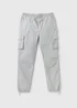 Light Grey Cuffed Cargo Trousers - S Image 1