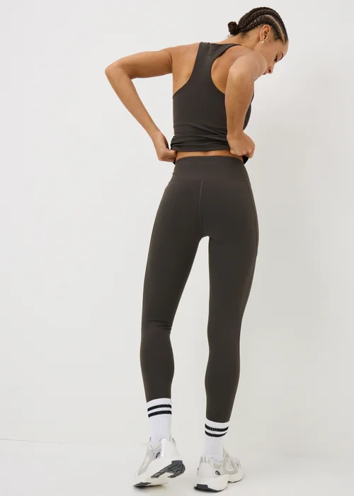 Souluxe Chocolate Brown 7/8 Gym Leggings - 8 Image 3