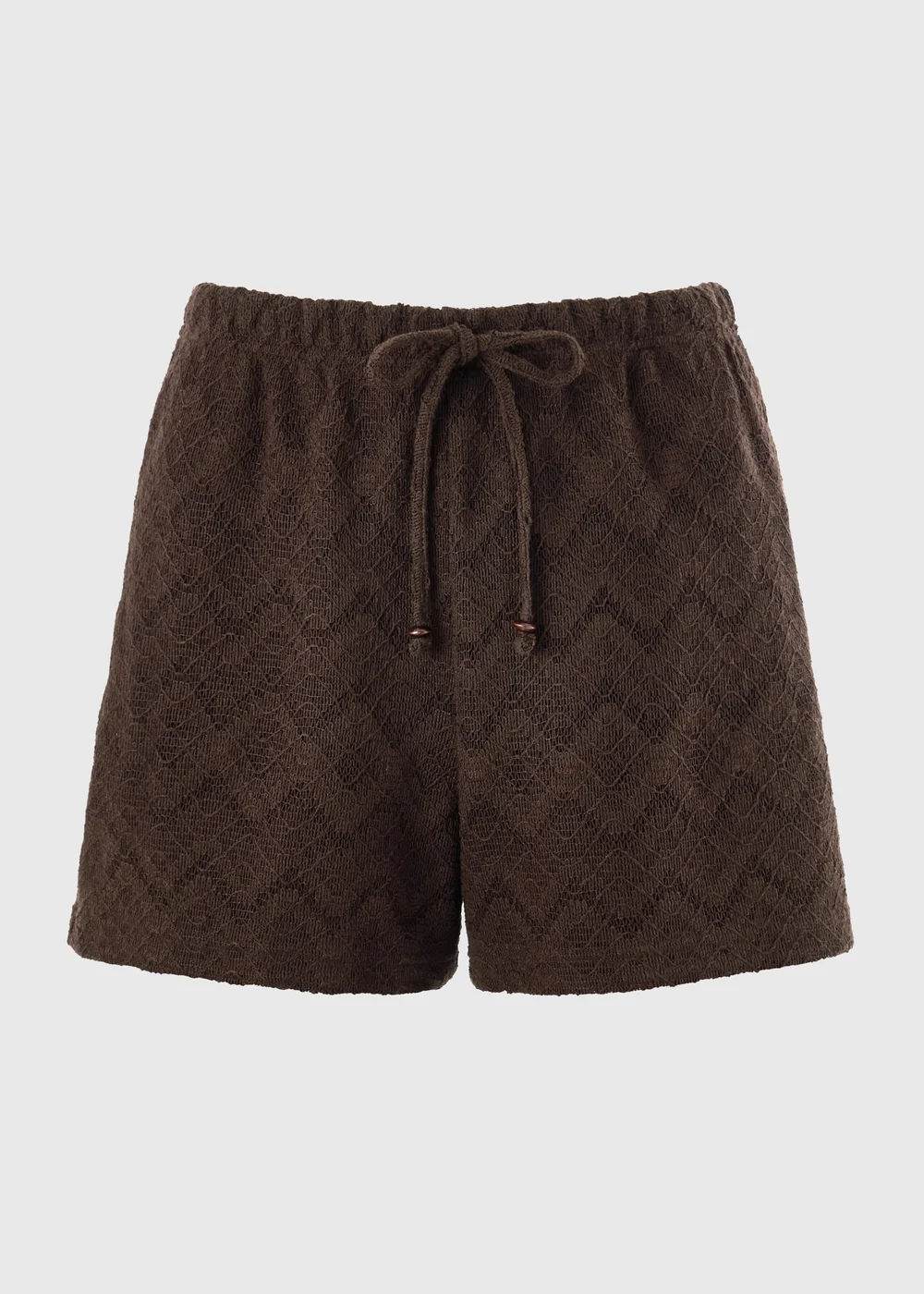 Chocolate Brown Zig Zag Co Ord Shorts - L Image 4