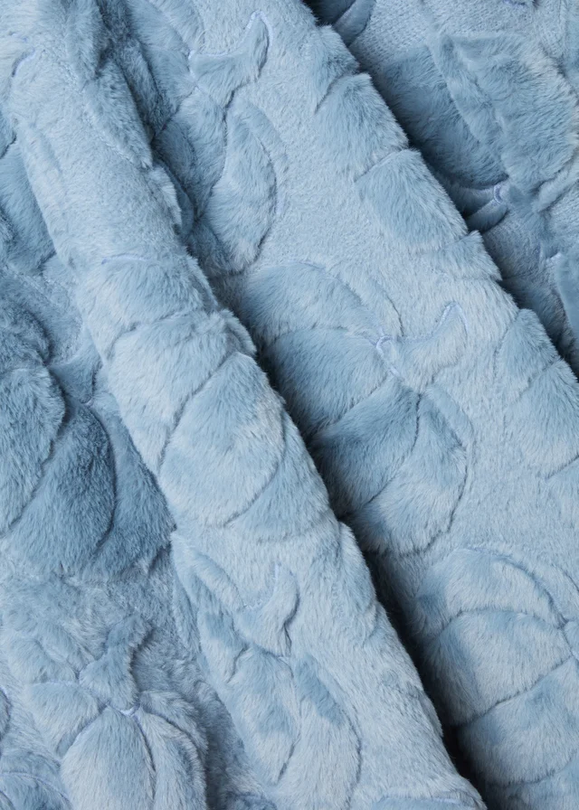 Blue Pumpkin Embossed Fleece Throw