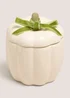 Cream Speckled Pumpkin Candle Image 1