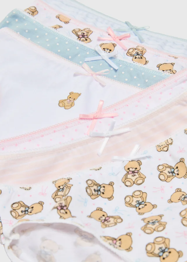 7 Pack Girls Multi Bear Brief Knickers (1.5-11yrs)