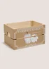 Pumpkin Printed Wooden Crate Image 1