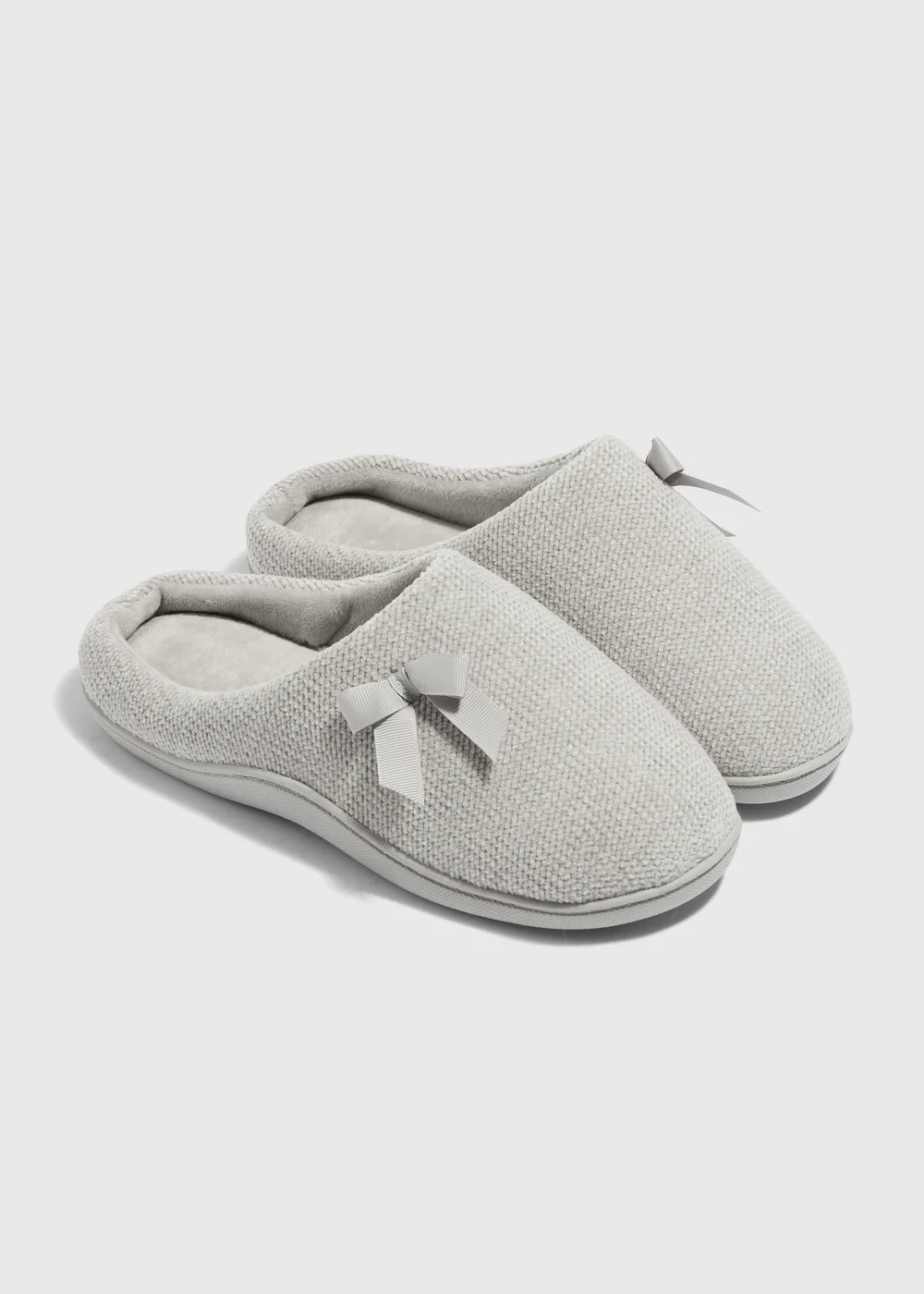 Grey Comfort Mule Slippers - S Image 1