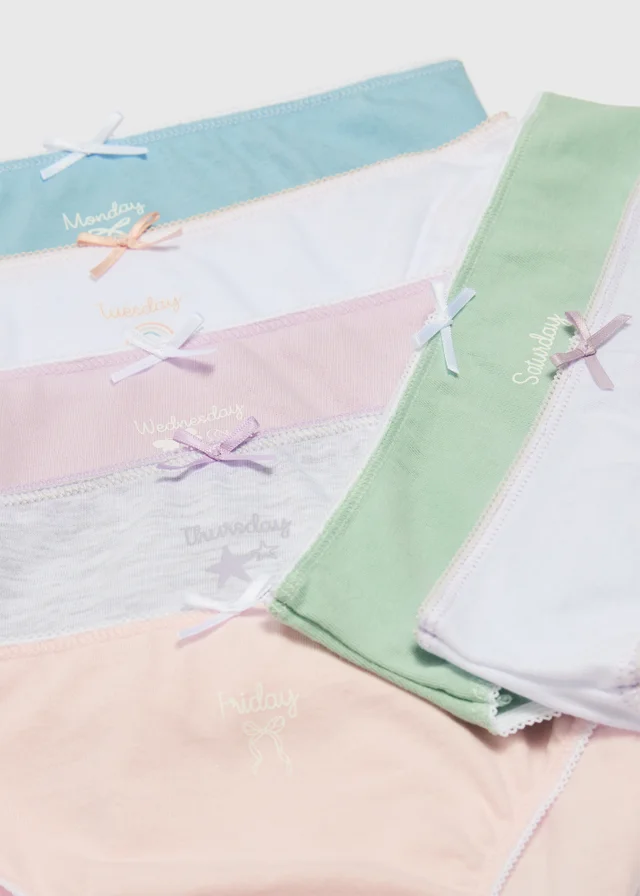 5 Pack Girls Multicolour Knickers (1.5-13yrs)