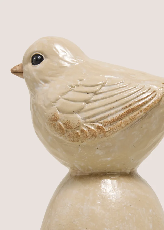 Beige Bird Ornament