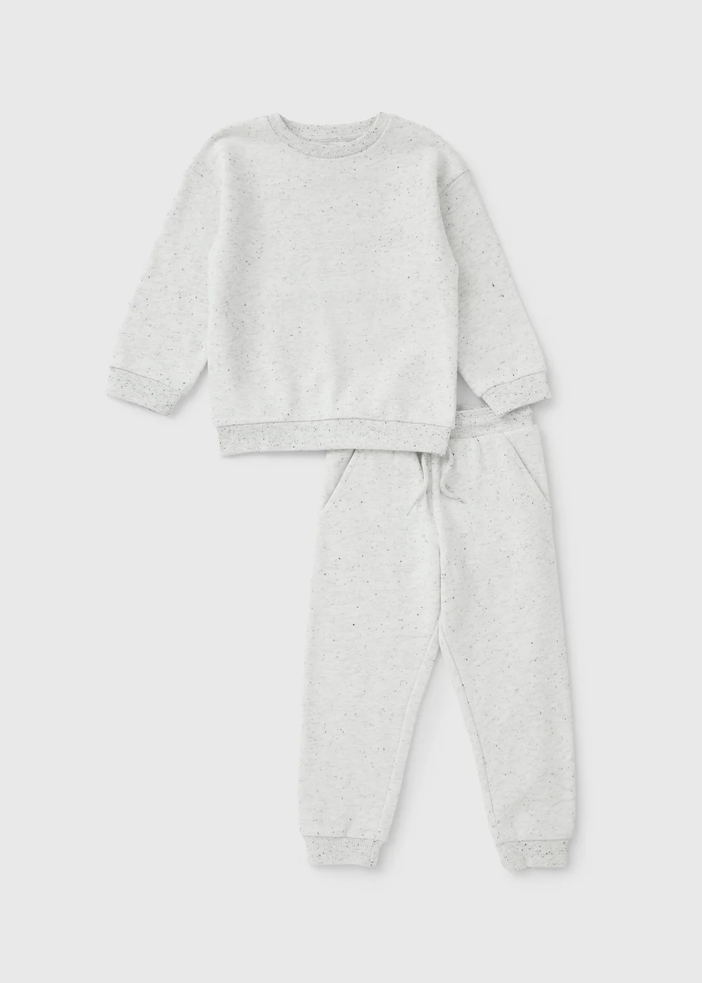 Boys Grey Marl Sweatshirt & Jogging Bottom Set (1-8yrs) - 1-1.5 Yrs Image 1