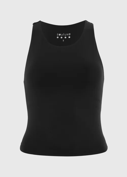 Souluxe Black Sports Crop Top Vest - 6 Image 3