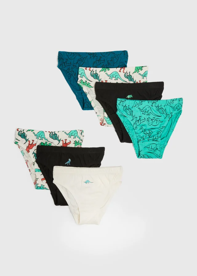 7 Pack Boys Multi Dino Briefs (1.5-11yrs)