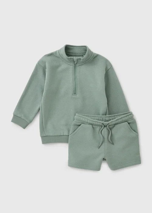 Boys Sage Funnel Top & Short Set (1-8yrs) - 1.5-2 Yrs Image 1