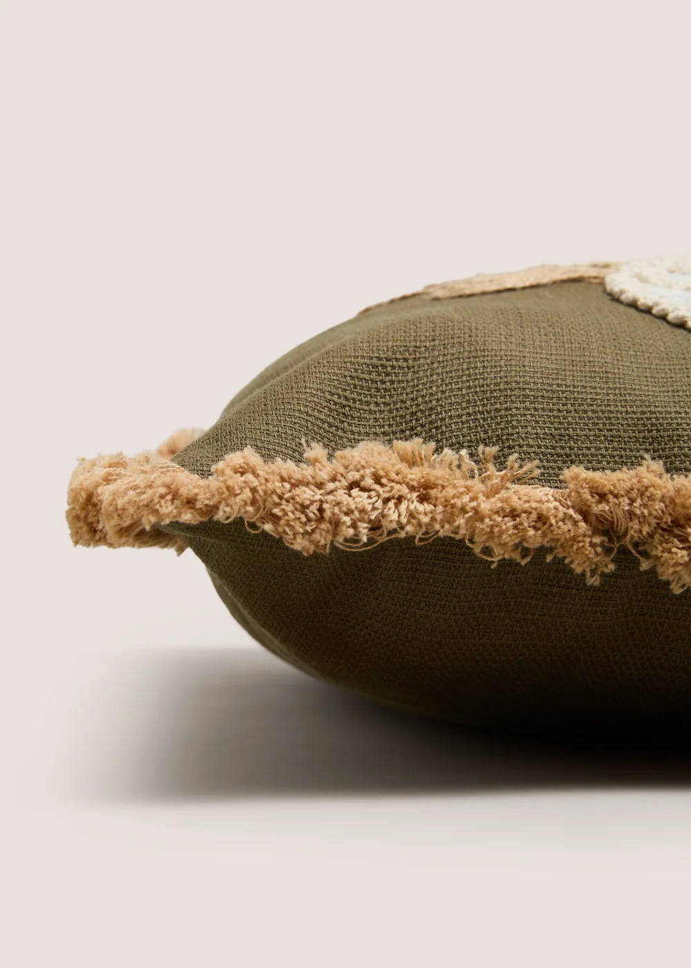 Green Cotton Pumpkin Cushion Image 2