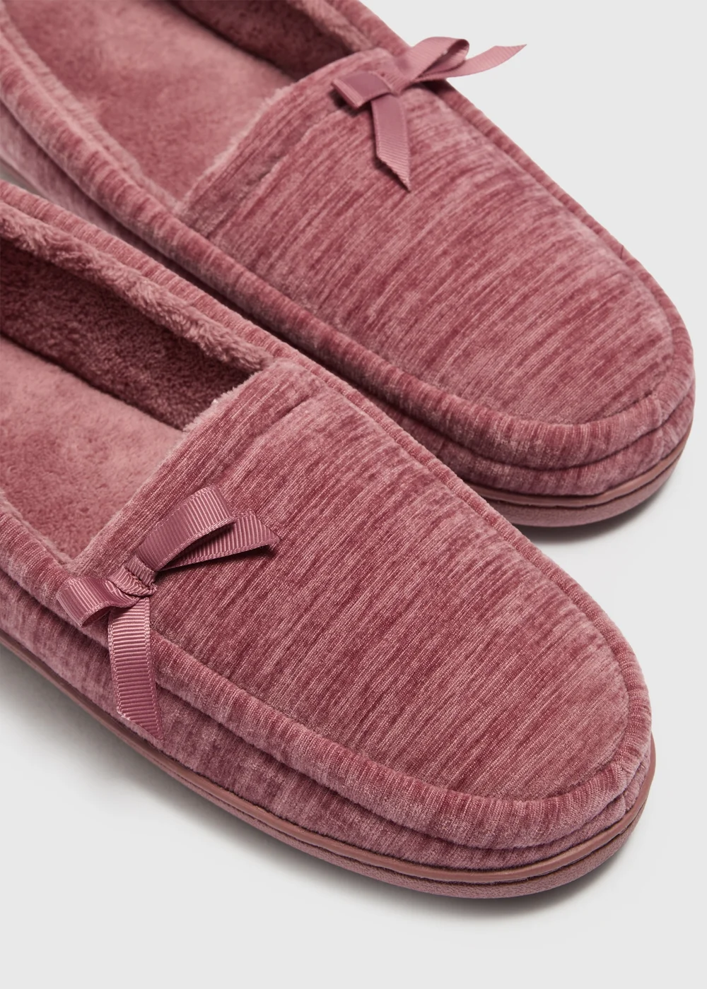 Pink Velour Full Slippers - 3 Image 2