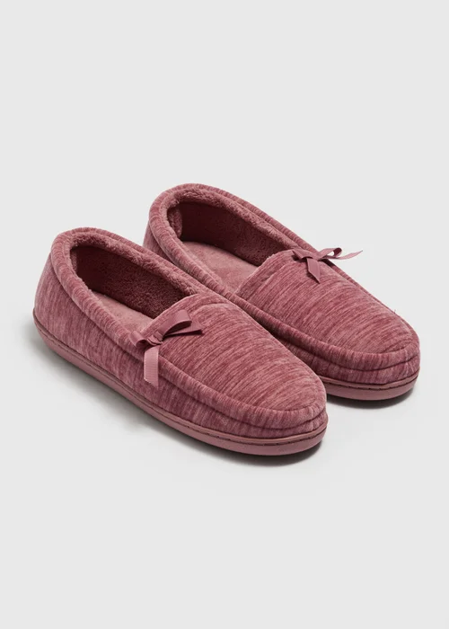 Pink Velour Full Slippers - 3 Image 1