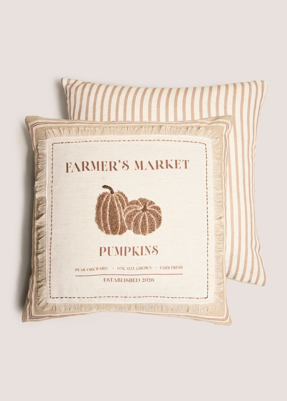 Cream Farmers Market Pumpkin Cushion Image 2