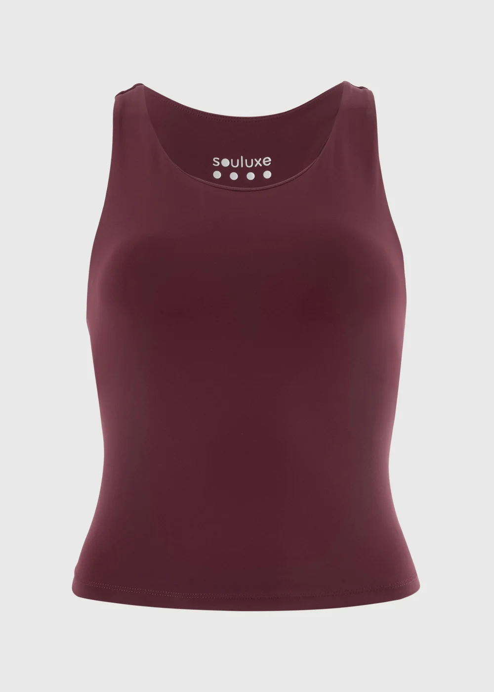 Souluxe Burgundy Racer Back Sports Vest Top - 6 Image 4