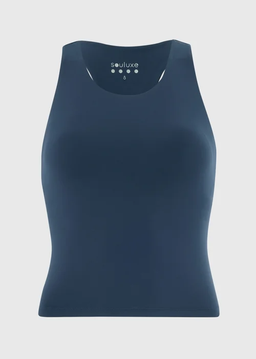 Souluxe Navy Sports Crop Top Vest - 6 Image 4