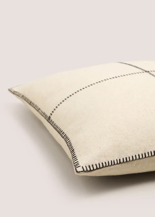 Cream Blanket Stitch Cushion Image 2