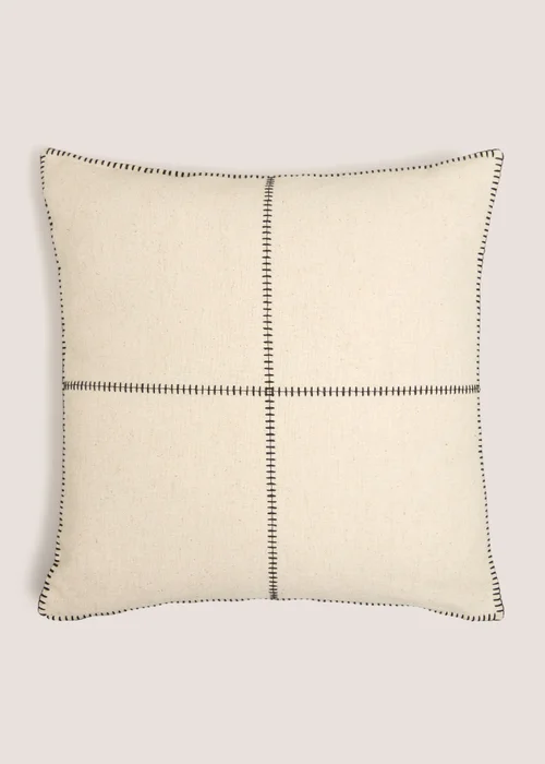 Cream Blanket Stitch Cushion Image 1