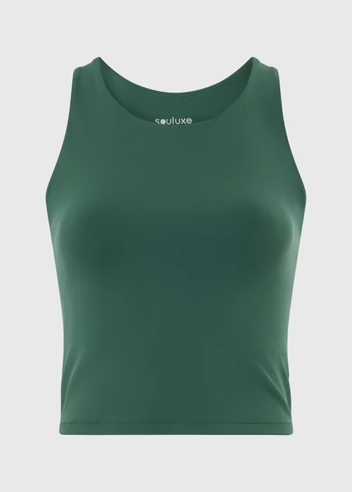 Souluxe Green Racer Back Sports Vest Top - 6 Image 5
