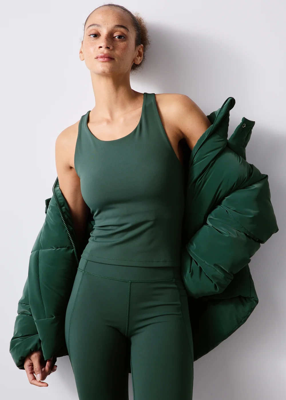 Souluxe Green Racer Back Sports Vest Top - 6 Image 4