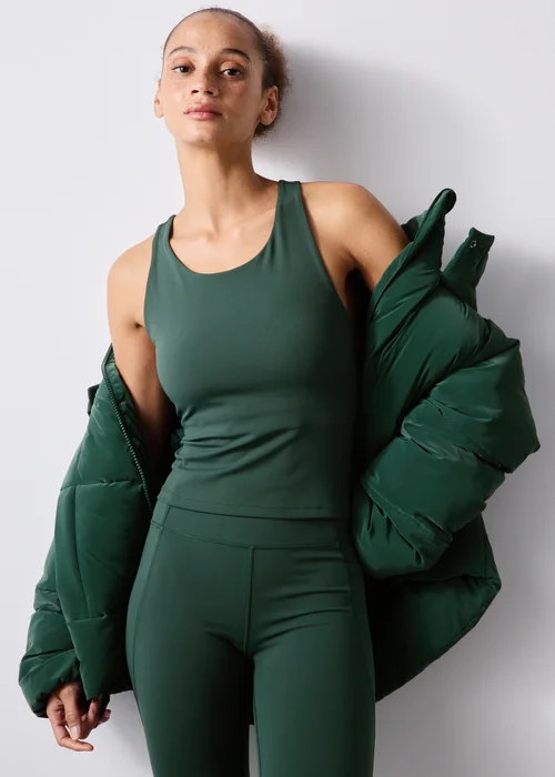 Souluxe Green Racer Back Sports Vest Top - 6 Image 4