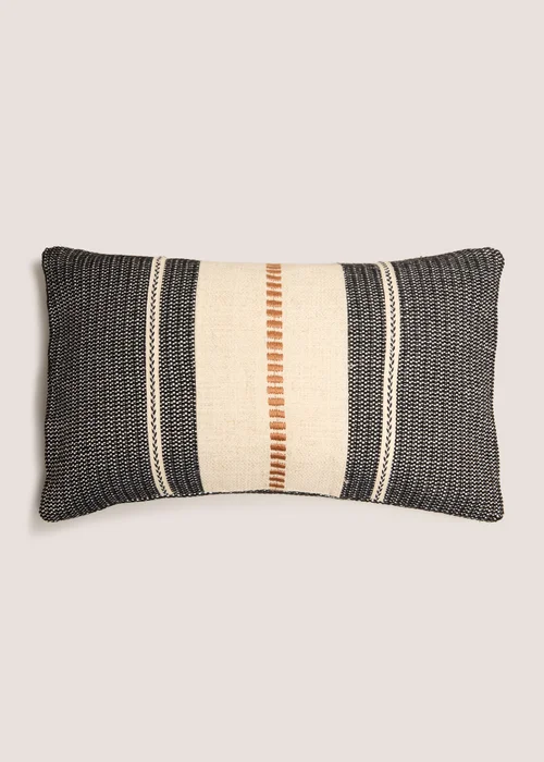 Monochrome Stripe Cushion Image 1