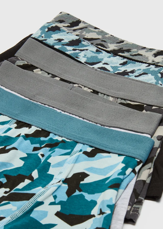 5 Packs Boys Grey Camo Trunks (2-13yrs)