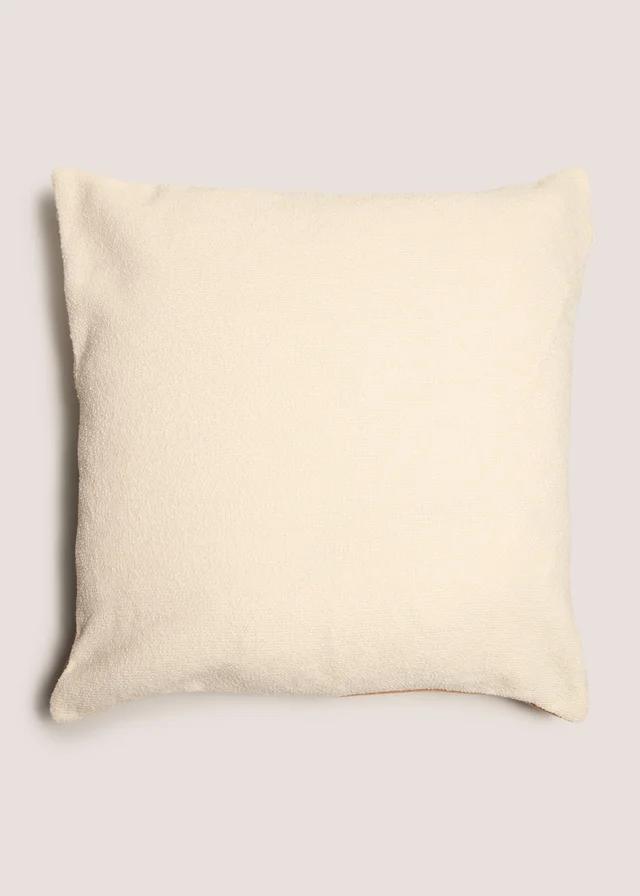 Monochrome Tan Stitched Cushion