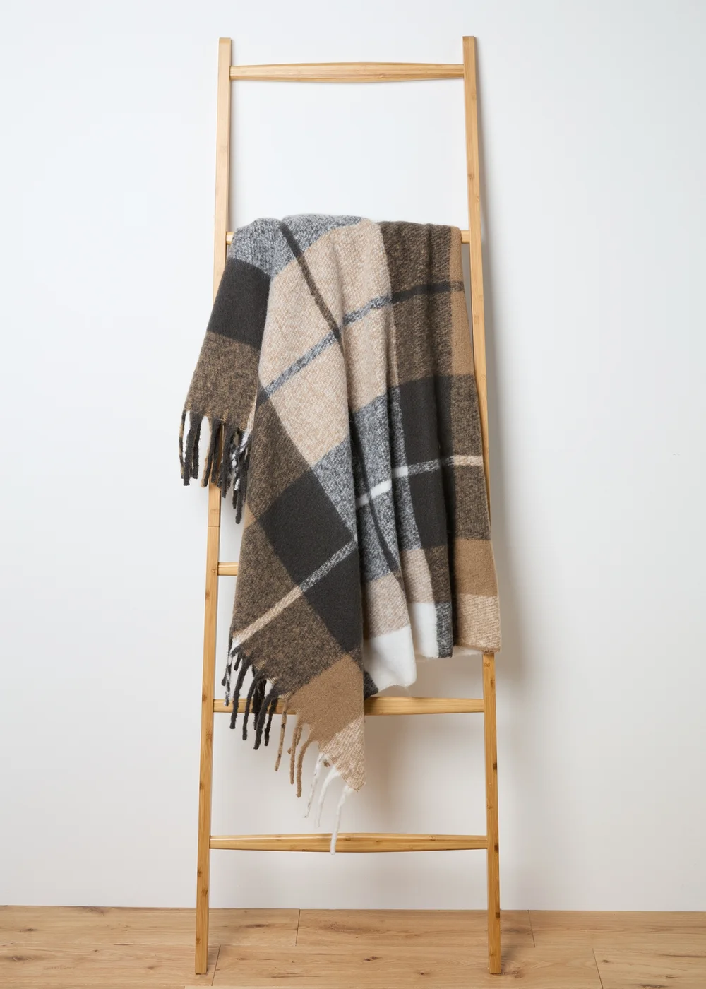 Faux Mohair Checked Throw Image 1