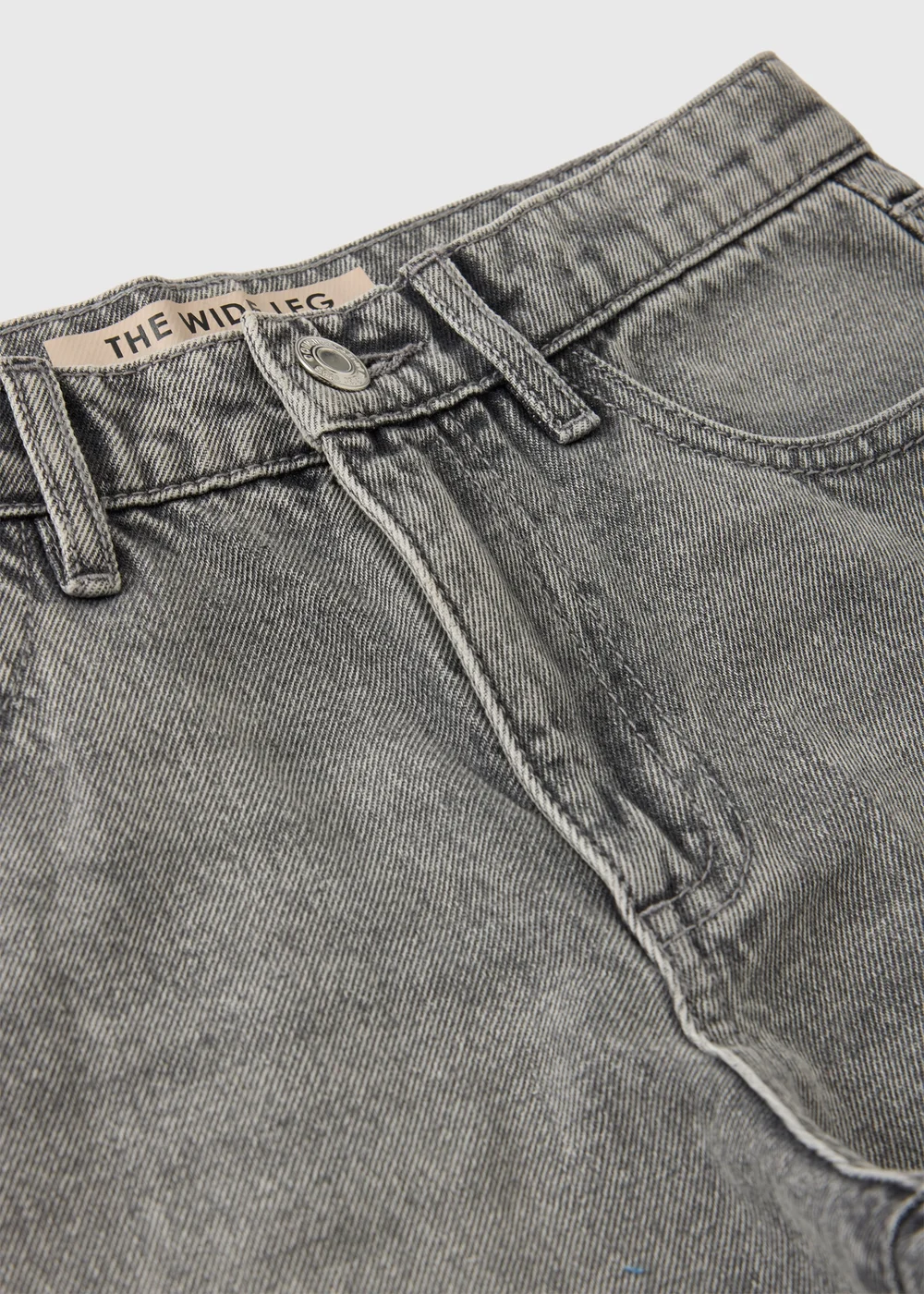 Girls Grey Wide Leg Jeans (7-15yrs) - 7 Yrs Image 2