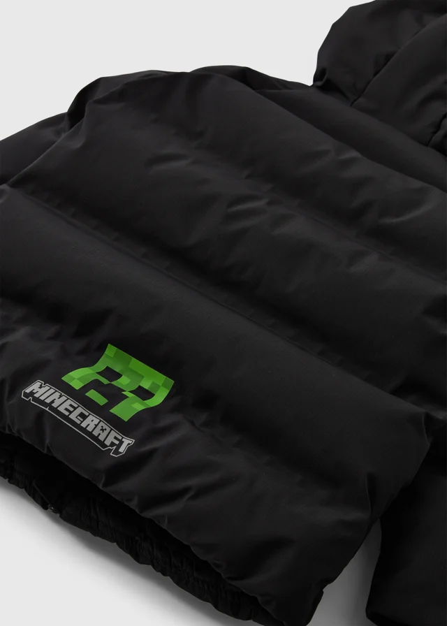 Minecraft Boys Black Padded Coat (4-10yrs)