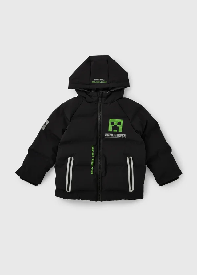 Minecraft Boys Black Padded Coat (4-10yrs)