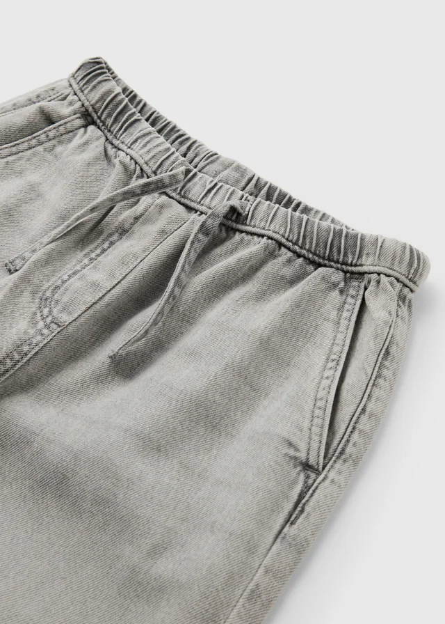 Girls Grey Lightweight Wide Leg Jeans (7-15yrs)