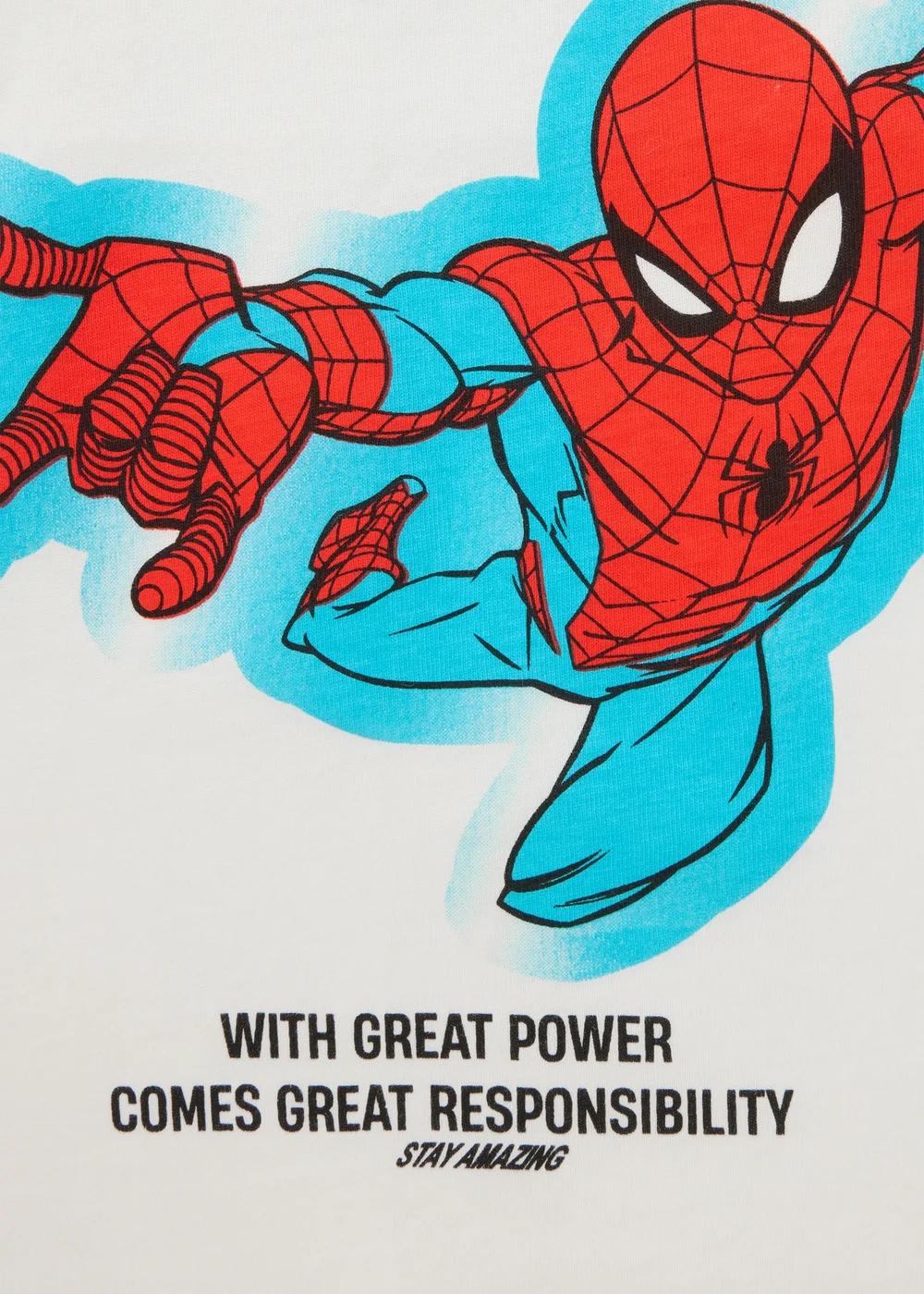 Marvel Spider-Man Boys Cream T-Shirt (4-13yrs) - 6-7 Yrs Image 2