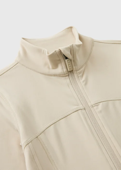 Souluxe Girls Cream Zip Sports Jacket (7-15yrs) - 7 Yrs Image 2