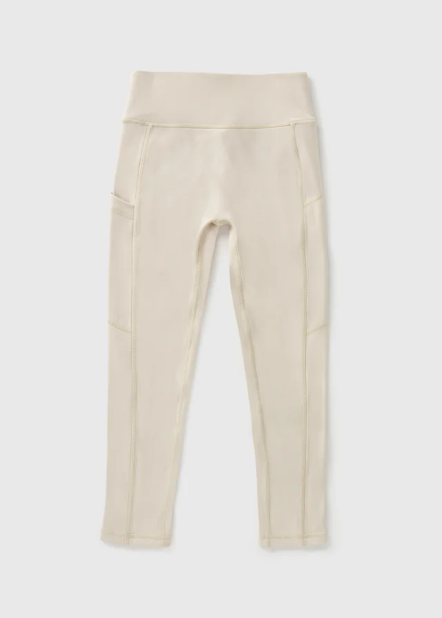 Souluxe Girls Cream Soft Touch Leggings (7-15 Yrs)