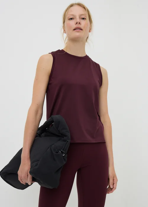 Souluxe Burgundy Boxy Vest Top - S Image 1