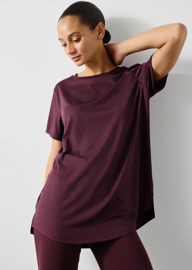 Burgundy Longline T-Shirt